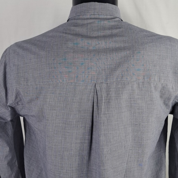 1999 Burberry USA Small gray casual preppy office button-down shirt - Picture 4 of 6